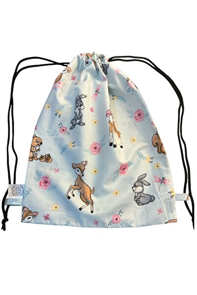 ATELIER ALEDA Kindergarten backpack bag, deer/bunny print, 40 x 30 cm