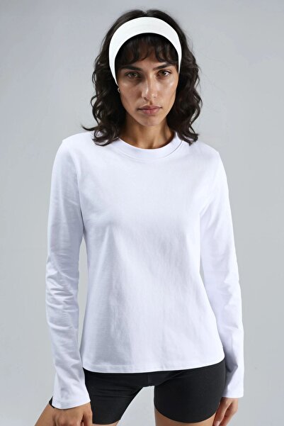 Hiccup Busem Long Sleeve Crew Neck Basic Blouse