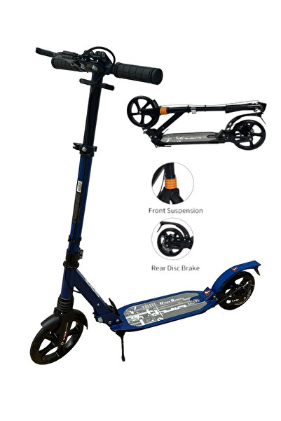 OEM Folding scooter with rear disc brake, double suspension, adjustable handl...