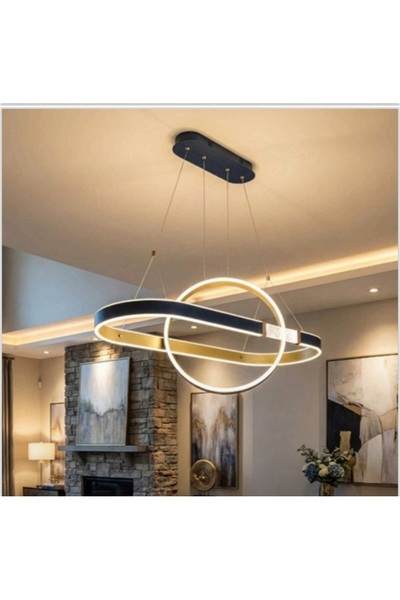 BAYGÜL ELEKTRİK Oval antrasit 3 renk dekoratif model sarkıt yemek masa üstü a...