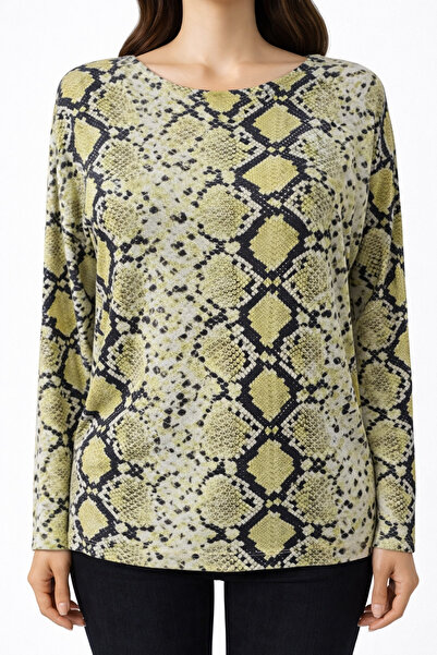 Neden Tekstil Snake Patterned Knitwear Blouse