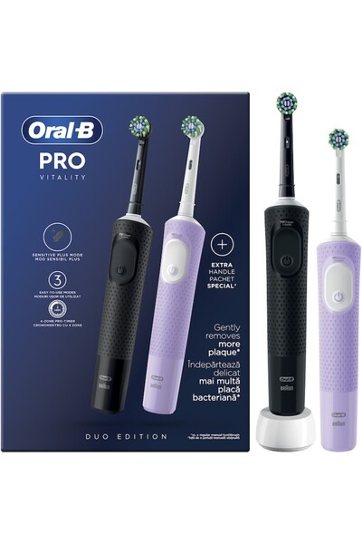 Oral-B Σετ 2 x Periuta de dinti electrica Vitality Pro, Curatare 2D, 3 προγρά...