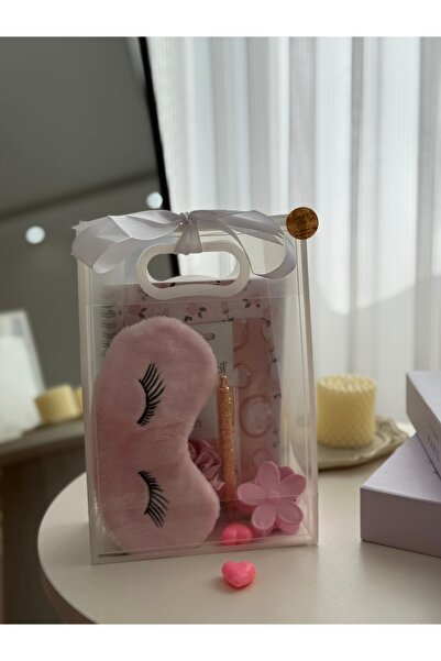hediye Özel seti- Pembe aşkı.defter-kalem- kalplisabun- maske-tokalarve makya...