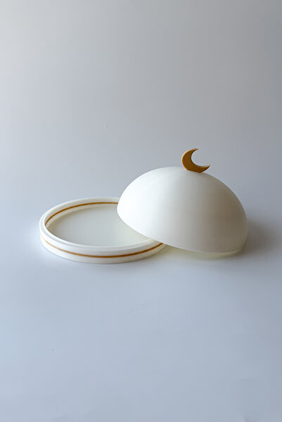 sin istanbul Hilal Motifli Kapaklı Hurmalık - Şekerlik