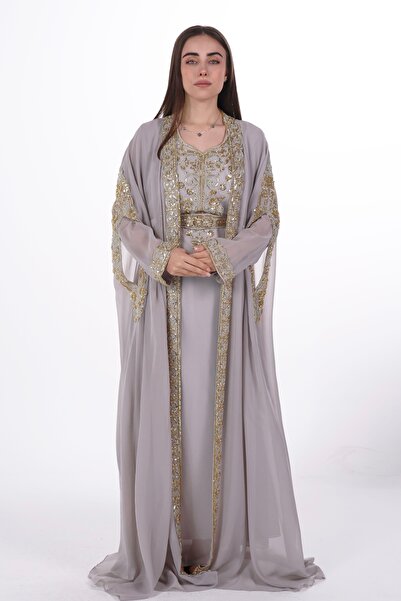 al bent al sharqieh قفطان مطرز مع حزام على الخصر ladies belted kaftan dress