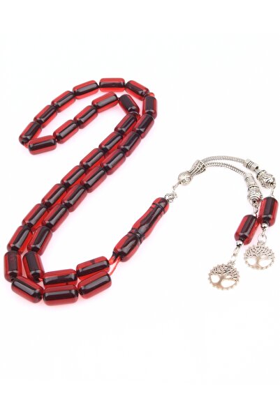 NAMAT 33 beads stainless steel tassel acrylic prayerbead rosary,BrownMix