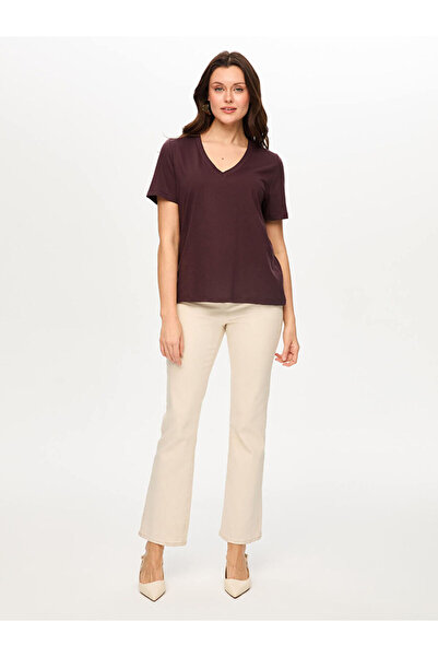 Faik Sönmez %100 Pamuk V Yaka T-Shırt S26TSH007