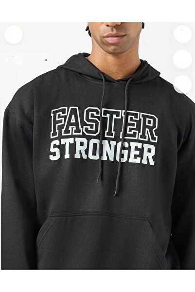 DİVİN Γραφικό εμπριμέ μπλουζάκι με κουκούλα σε μαύρο χρώμα, μεγάλου μεγέθους,...