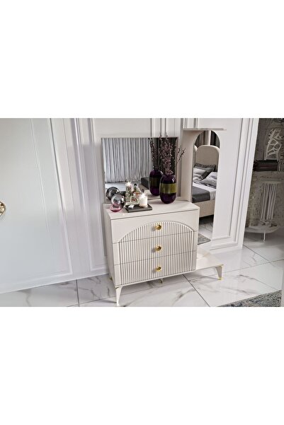 Doressa Home Merin Beige Boy Aynalı Şifonyer