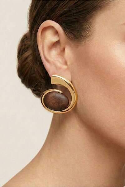 Osha Aksesuar Women's Gold Earrings - Bohemian Style Handmade Accessory with ...