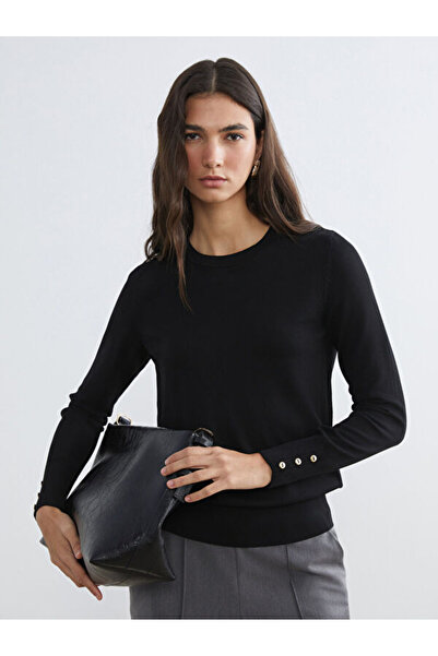 LC Waikiki Sparkling Choices from Shining Store Women's Sweater with Oval Nec...