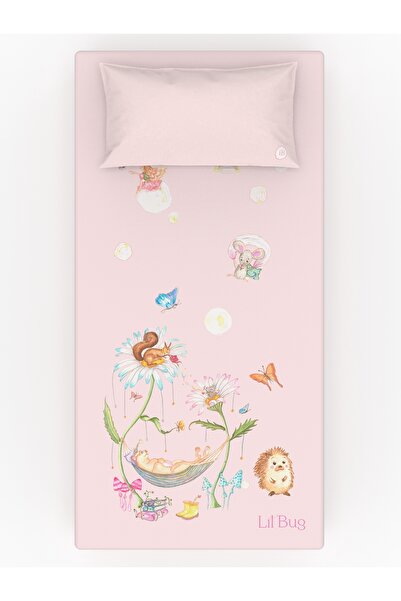 Lil Bug %100 Pamuk Lastikli Bebek Çarşaf Seti – Büyülü Bahçe Koleksiyonu - Ki...