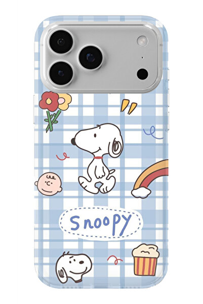 Space Star iPhone 17 Pro Max Uyumlu Snoopy Tasarım Baskılı Şeffaf Kılıf