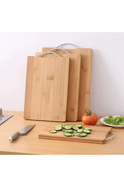 OEM Bamboo chopping board, non-slip, antibacterial surface and stainless stee...