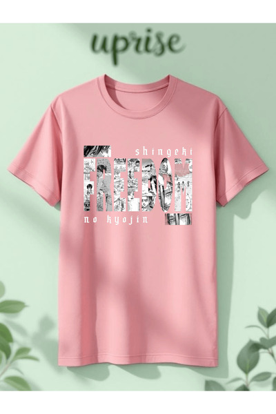 Vordevia Tricou supradimensionat din bumbac cu imprimeu Freedom Shingeki No K...