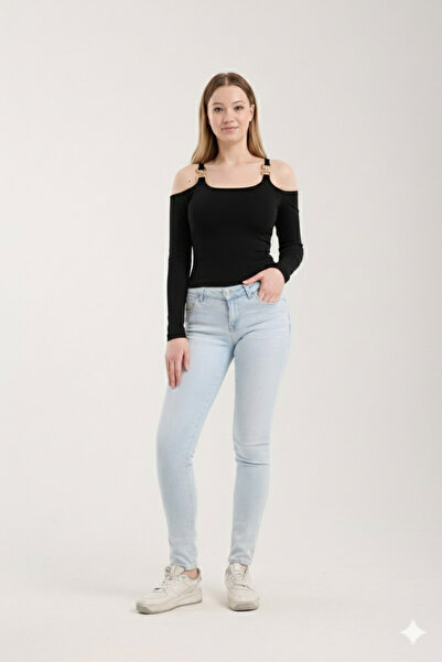 Lufthimm SEZON NOU BLUZĂ ELEGANTĂ CU MÂNECĂ LUNGĂ ȘI CATARAMĂ AURIE LA UMĂRĂ