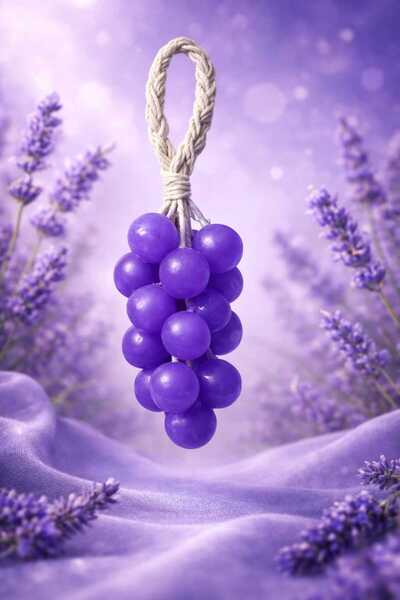 Tiriyekef Dekoratif Salkım Üzüm Sabunları Lavanta Kokulu El Yapımı Hediyelik ...