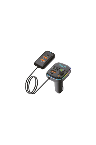 Avcı Teknoloji Market Araç İçi Bluetooth FM Transmitter Hızlı Şarj USB Modülatör