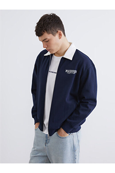 LC Waikiki Rmz Gi̇yi̇m Farkiyla Comfortable Fit Men's Zippered Sweatshirt