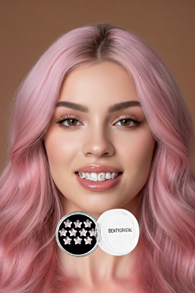 DENTYCRYSTAL Diş Pırlantası Yıldız Fushia ( Avusturya Kristallerinden Oluştur...
