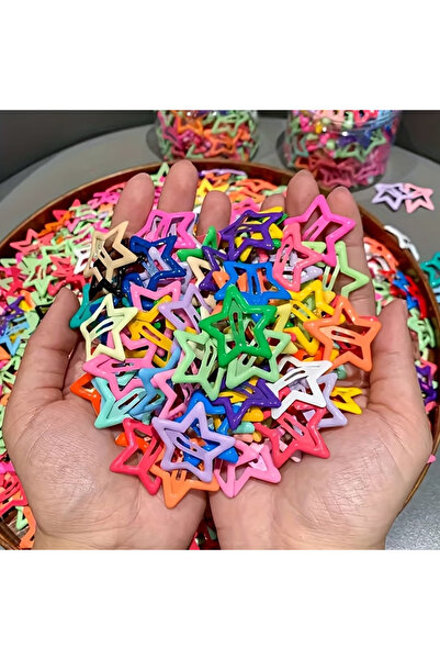 Ervalina Set de 5 catarame tip stea multicolore (livrare mixtă)