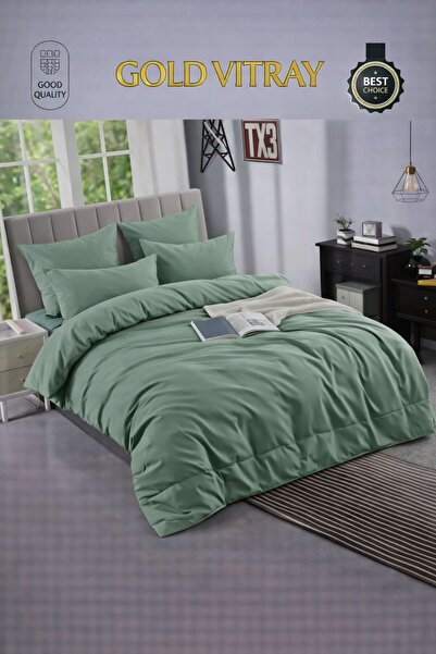 Gold Vitray Cotton linen, double bed, with sheet and pillowcases, 6 pieces