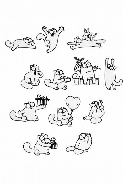 LARİON 10 Lu Sert Plastik Mıknatıslı Sevimli Kedili Buzdolabı Süsü Dolap Magneti