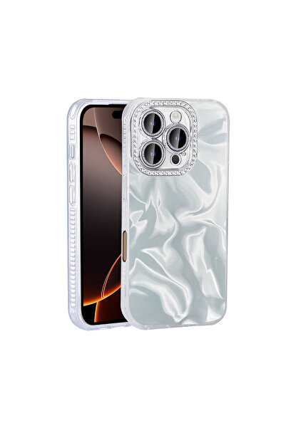 Ceponya غطاء حماية لآيفون 16 برو ماكس مع تصميم حجري لامع حول الكاميرا ووسادة ...