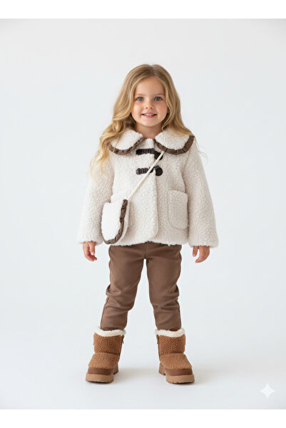 melisam.msg Jachetă drăguță din catifea interioară de pluș pentru fete, de ia...