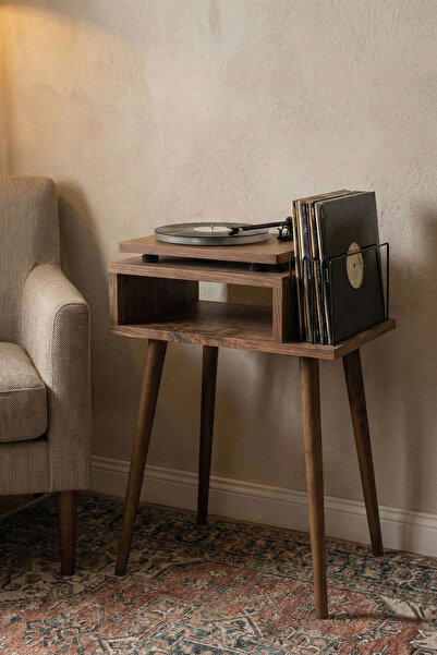 DEQQU Solo 45x35x63cm Pikap Sehpası Tek Organizerlı Plak Düzenleyici Yan Sehpa