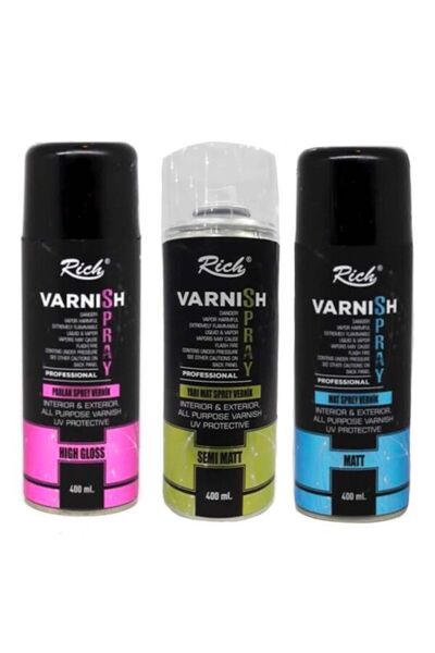 Mandalart Fabric Sprey Vernik, Yarı Mat Vernik, Tüm Seçenekleriyle, 400 ml