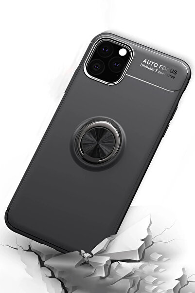 FREEDOM STOREE نيو فيس حافظة آيفون 11 برو مع حلقة سيليكون - أسود