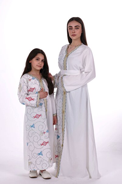 al bent al sharqieh Mom & Daughter Matchy Embroidered Jalabiya Dress - Women'...