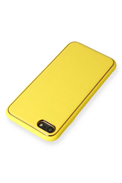 FREEDOM STOREE غطاء حماية سيليكون من جلد كوكو لهاتف آيفون 7 من نيو فيس - أصفر