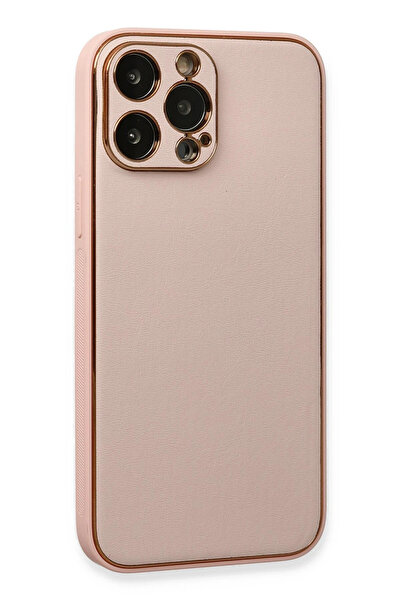 Ş&A BOUTIQE حافظة نيو فيس لهاتف آيفون 13 برو من جلد كوكو وغطاء سيليكون - وردي