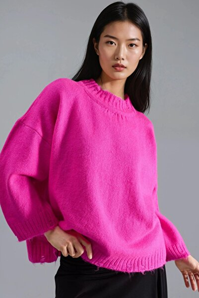 Hiccup MY FASHION guler rotund bucăți supradimensionat Pulover tricotat