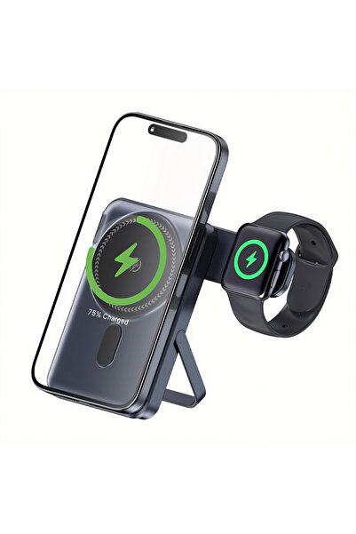 POLYGOLD 3in1 Kablosuz Power Bank 13000 mAh Magsafe Uyumlu Telefon & Akıllı S...