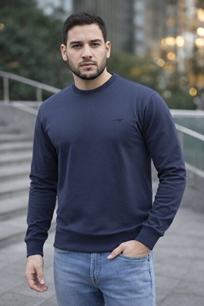 wera Bisiklet yaka Basic Erkek Sweatshirt