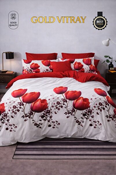 Gold Vitray Double bed linen set, 100% cotton