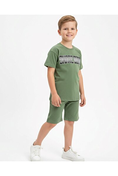 Ege Bebek Set de vară pentru băieți, 2 piese, cu pantaloni scurți imprimați, ...