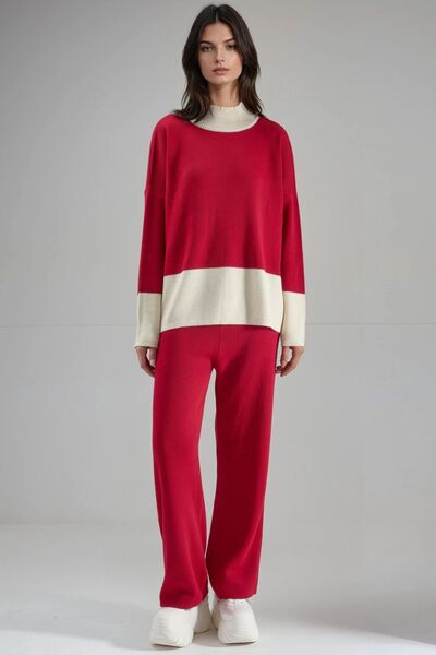 Hiccup My Fashion Half Turtleneck Knitwear Set