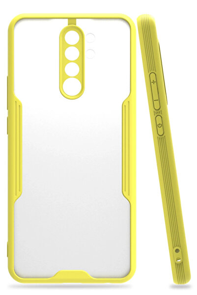 No 35 حافظة نيو فيس لهاتف شاومي ريدمي نوت 8 برو من السيليكون البلاتيني - أصفر