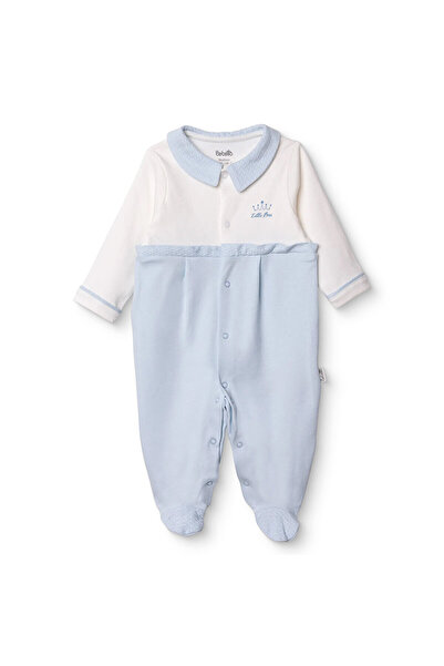 Bebetto Erkek Bebek Patikli Tulum Çıtçıtlı Little Boss Gömlek Yaka Uzun Paça ...