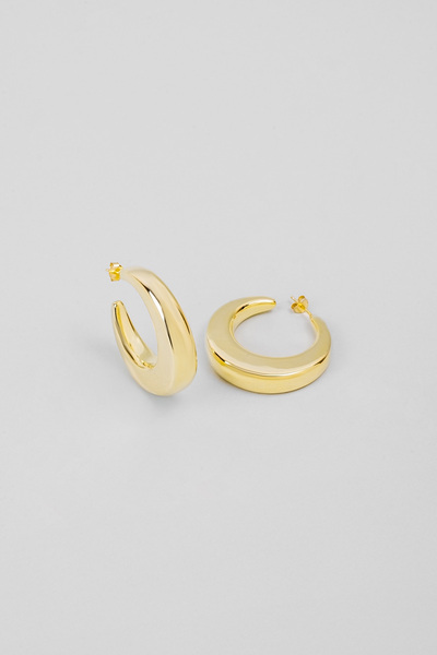 So CHIC... Felix 18 Ayar Sarı Altın Kaplama Gümüş Halka Küpe