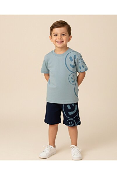 Egelite Boy's Back-Printed Shorts and Top Summer Set for Ages 2-3-4-5-6