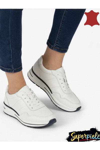 ANGEL BLUE Women's casual shoes made of genuine leather with laces