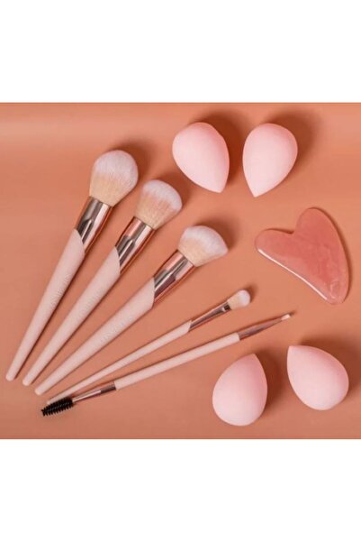 Tessari Makeup & Care Set with Brushes and Gua Sha - 10 pcs