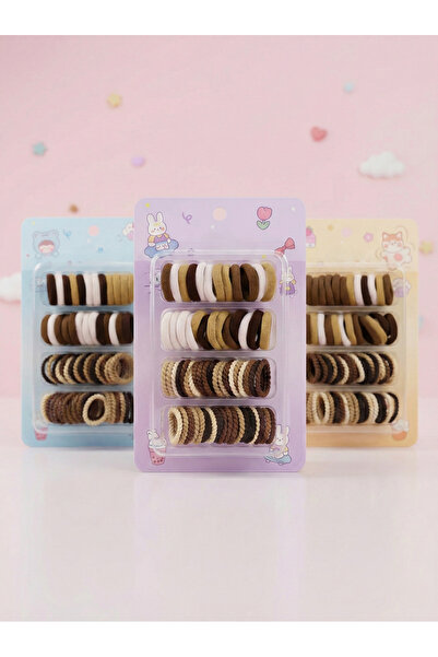 BATU GİYİM Set de elastice de păr pentru fete, în culori mixte, din catifea î...