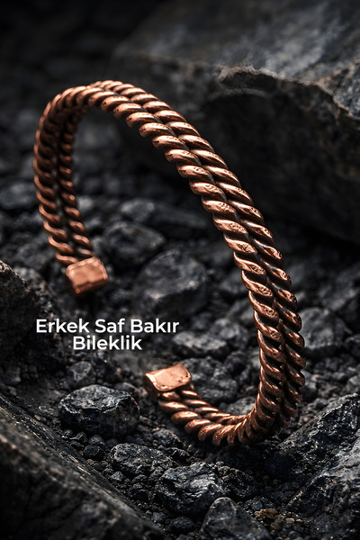 NBS Beautiful Naturel Stones Men's Pure Copper Bracelet Adjustable Quality (G...