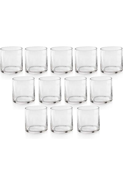Mado Gallery 12pcs Cylinder Glass Vases for Home & Wedding Decor, Flower & Candle Centerpiecesn-10x10cm